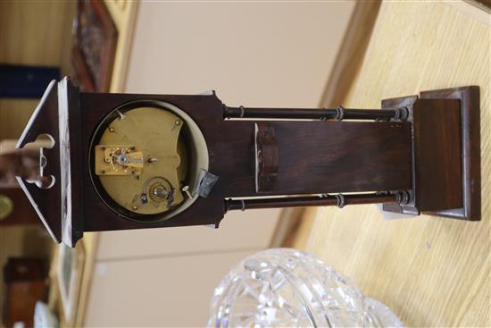 A miniature inlaid longcase height 42cm